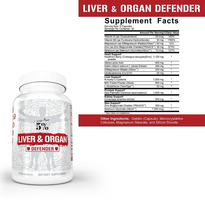 5% Nutrition Sports Performance & - Recovery 5% Nutrition Liver & Organ Defender 270C