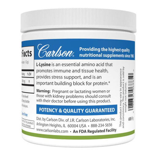 Carlson Sports Nutrition & More Carlson L-Lysine Powder 100 Grams