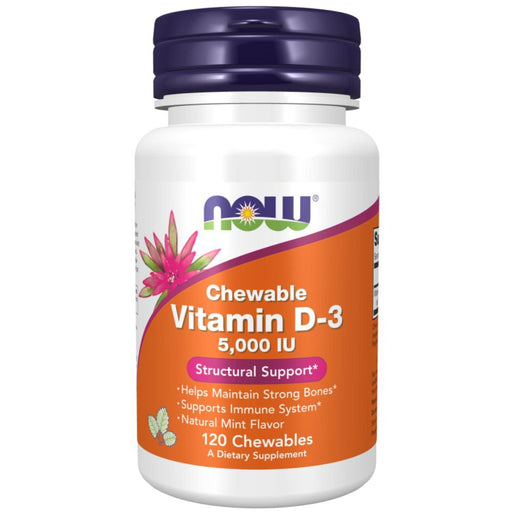 Now Foods Vitamins & Minerals Now Foods Vitamin D 5000IU Mint 120 Capsules