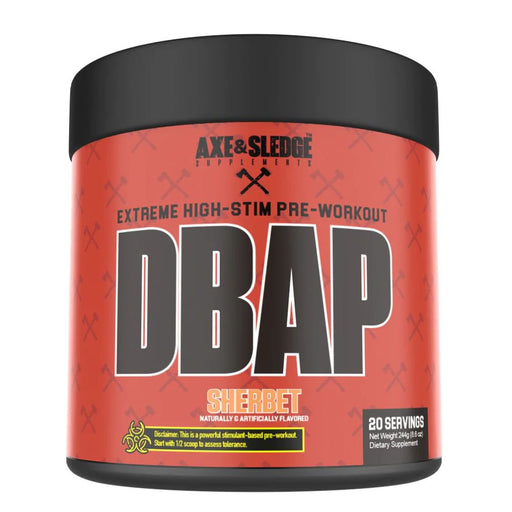 AXE & SLEDGE Pre-Workouts Sherbet Axe & Sledge DBAP High Stim Preworkout 20 Servings