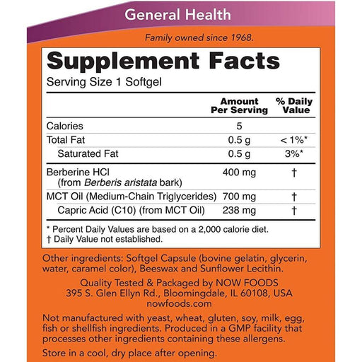 Now Foods Herbs NF Berberine Glucose Support 90SG