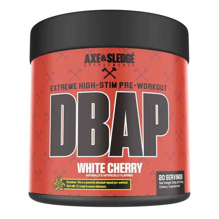 AXE & SLEDGE Pre-Workouts White Cherry Axe & Sledge DBAP High Stim Preworkout 20 Servings