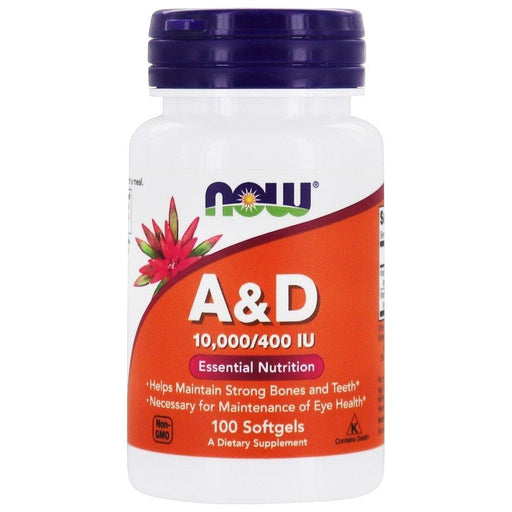 Now Foods Vitamins & Minerals NF A & D (10,000/400) 100 Softgels (4538639908979)