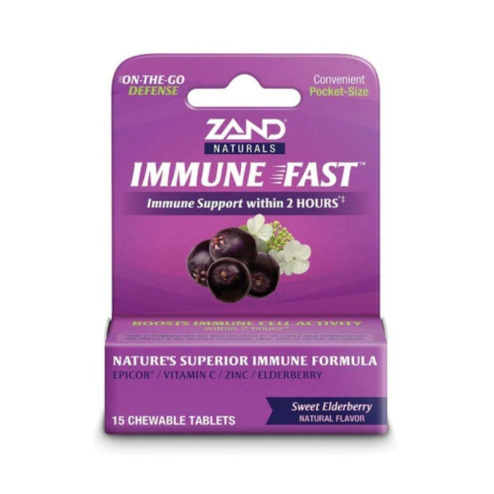 Zand Herbs Zand Immune Fast Elderberry 15 Chewable Tablets (4597585346675)