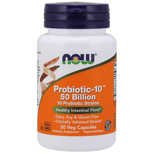 Now Foods Vitamins, Minerals, Herbs & More Now Foods Probiotic-10 50 Billion 50 Vegetable Capsules (582211862572)