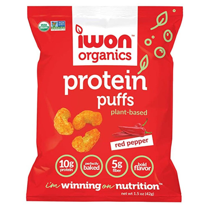 Iwon Foods Juices Red Pepper IWON Organic Puffs 8 Bags