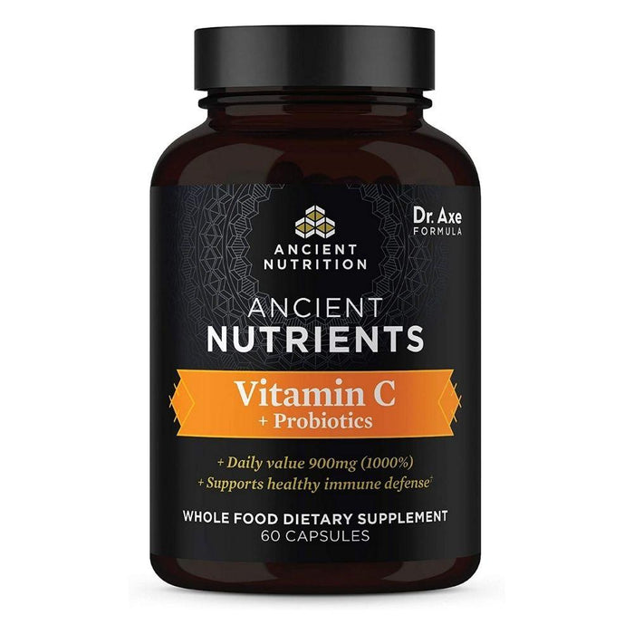 Ancient Nutrition Vitamins & Minerals Ancient Nutrition Vitamin C + Probiotics 60 Capsules