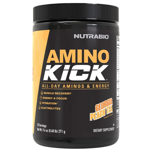 NutraBio Amino Acids Georgia Peach Tea NutraBio Amino Kick 30 Servings