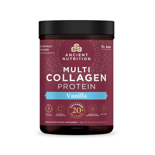 Ancient Nutrition Protein Powders Vanilla Ancient Nutrition Dr. Axe Multi Collagen Protein 45 Servings