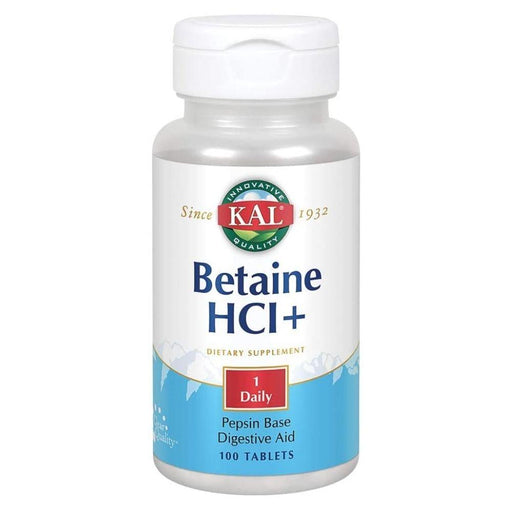 Kal Digestive Health Default KAL BETAINE HCl 100T (1799843217452)