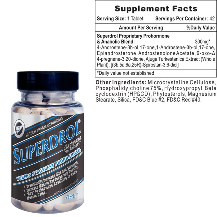 Hi-Tech Pharmaceuticals Sports Nutrition & More Hi-Tech Pharmaceuticals Superdrol 42CT