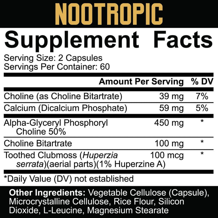 5% Nutrition Nootropics 5% Nutrition Nootropic 120 Capsules