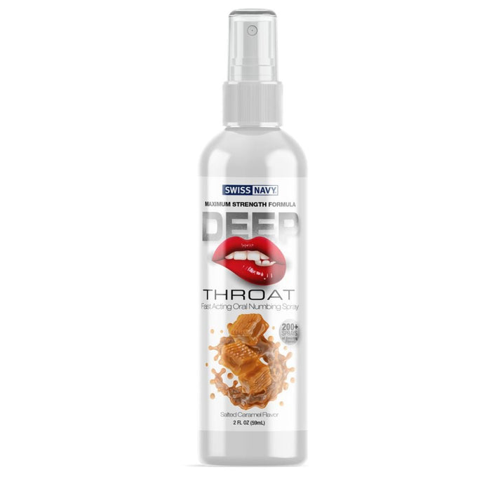 Swiss Navy Special Orders Swiss Navy Deep Throat Spray Salted Caramel Flavor 2floz