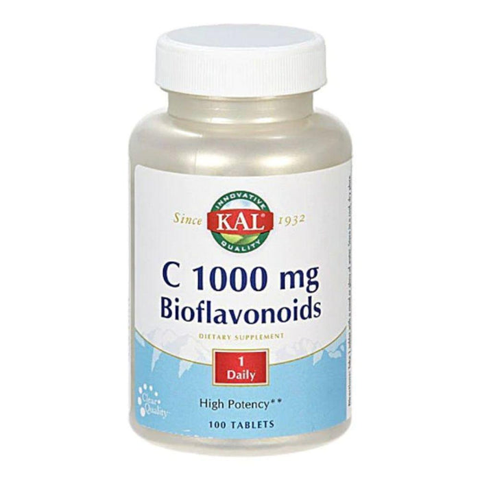 Kal Vitamins & Minerals Default KAL Vitamin C 1000mg w/ Bioflavonoids 100 Tablets (1799852785708)