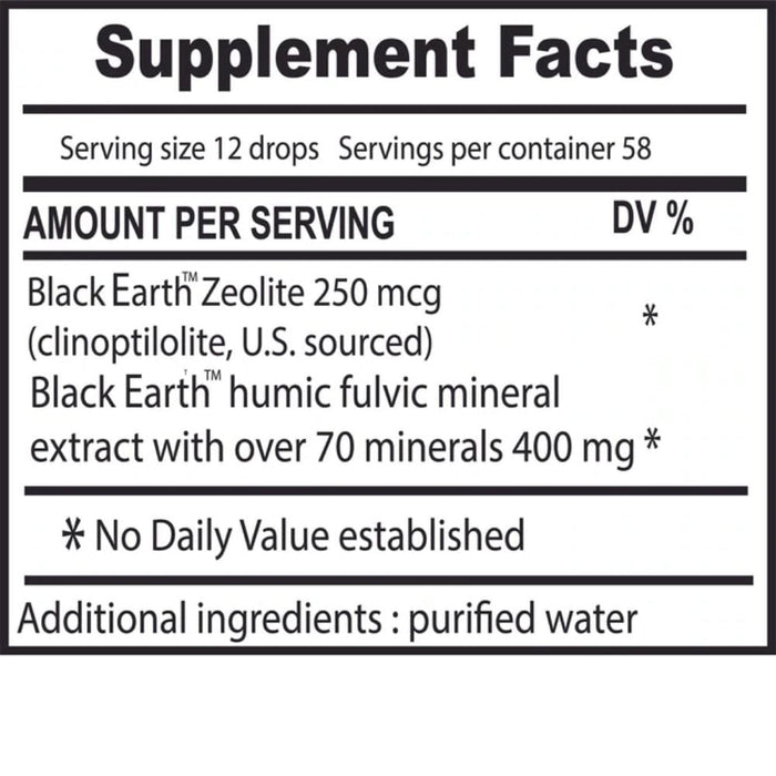 The Food Movement Vitamins & Minerals The Food Movement Black Earth Zeolite 1oz