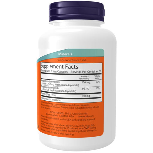 Now Foods Vitamins, Minerals, Herbs & More Now Foods Magnesium / Potassium Aspartate 120 Capsules