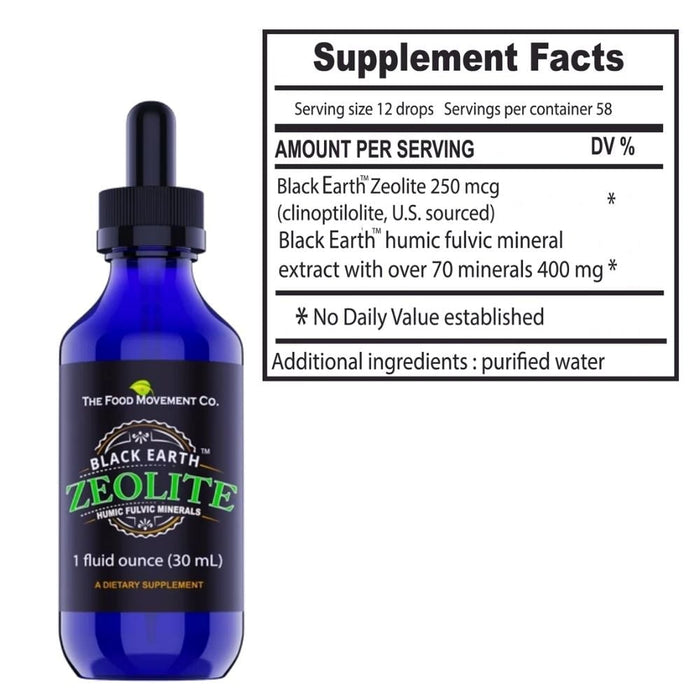 The Food Movement Vitamins & Minerals The Food Movement Black Earth Zeolite 1oz