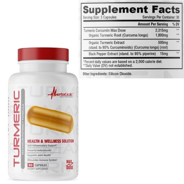 Metabolic Nutrition Herbs Metabolic Nutrition Turmeric 90 Capsules