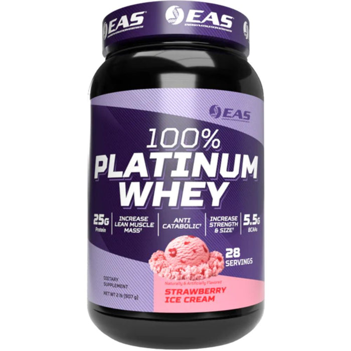 EAS Protein Powders Strawberry Ice Cream EAS 100% Platinum Whey Protein 2lbs