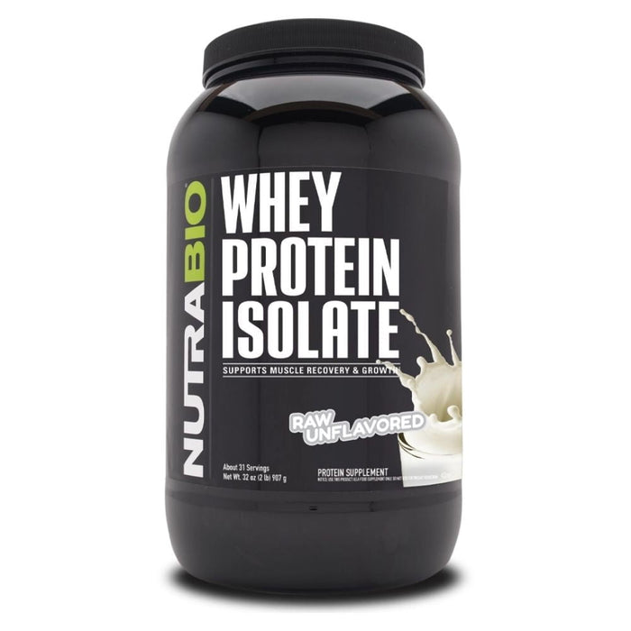 NutraBio Protein Powders Unflavored NutraBio 100% Whey Protein Isolate 2lb