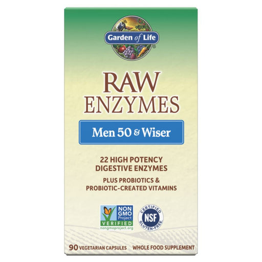 Garden of Life Vitamins, Minerals, Herbs & More Garden of Life Raw Enzymes Men 50 and Wiser 90 Capsules