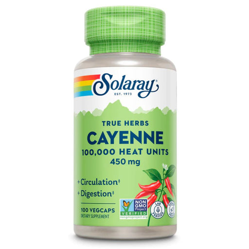 Solaray Vitamins, Minerals, Herbs & More Solaray Cayenne 450mg (100,000 Heat Unit) 100 Capsules