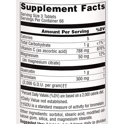 Source Naturals Specialty Health Products Source Naturals Activated Quercetin 200 Tablets