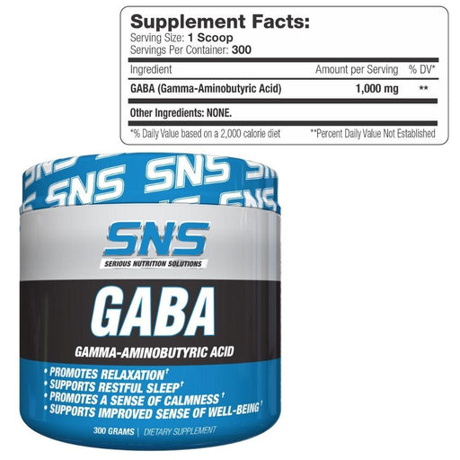 Serious Nutrition Solutions Specialty Health Products Serious Nutrition Solutions GABA 300 Grams