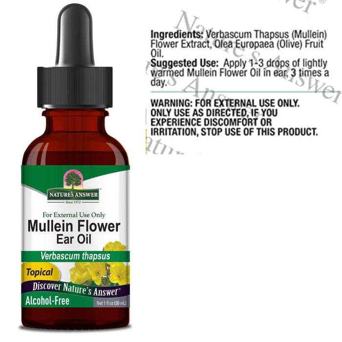 Nature's Answer Herbs Nature's Answer Mullein Flower Ear Oil 1oz