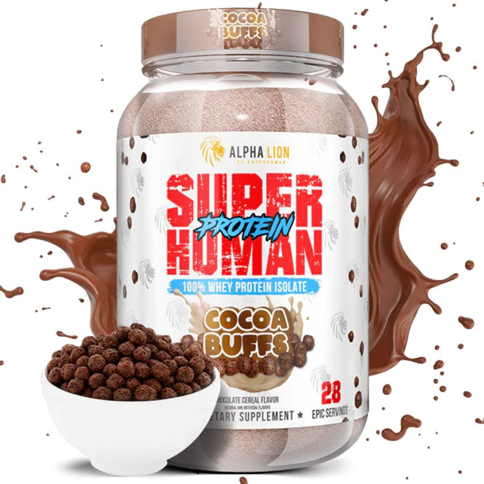 Alpha Lion Protein Powders Cocoa Buffs (Chocolate Cereal) Alpha Lion Super Human Protein 28 Servings