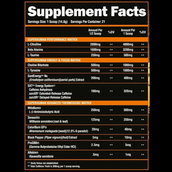 Alpha Lion Fat Burner Alpha Lion SuperHuman Burn 21 Servings