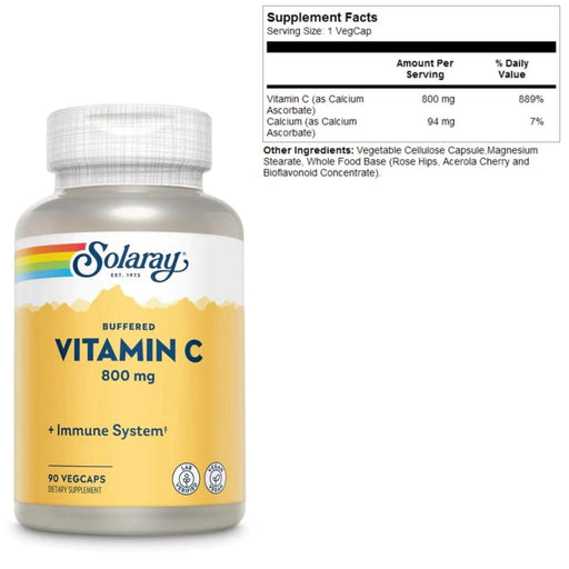 Solaray Vitamins & Minerals Solaray Buffered Vitamin C 800mg 90 Capsules