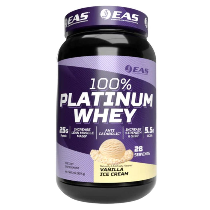 EAS Protein Powders Vanilla Ice Cream EAS 100% Platinum Whey Protein 2lbs