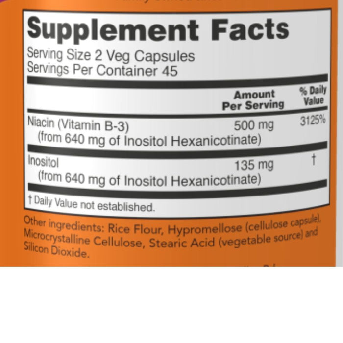 Now Foods Vitamins, Minerals, Herbs & More Now Foods Niacin Flush Free 250 Mg 90 Capsules