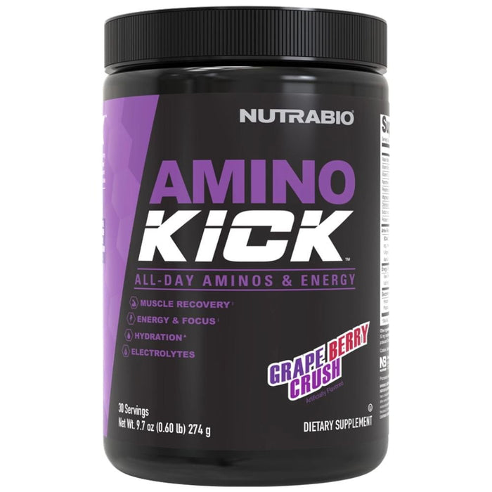 NutraBio Amino Acids Grape Berry Crush NutraBio Amino Kick 30 Servings