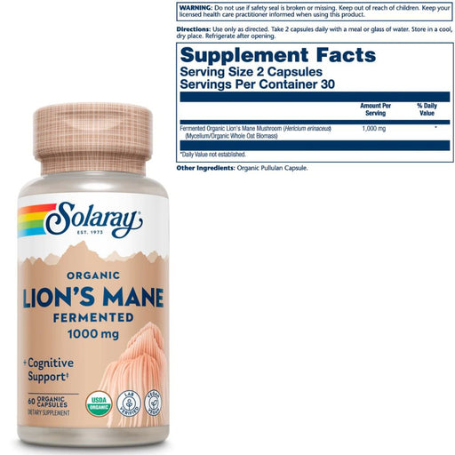 Solaray Herbs Solaray Fermented Lion's Mane 60 Capsule