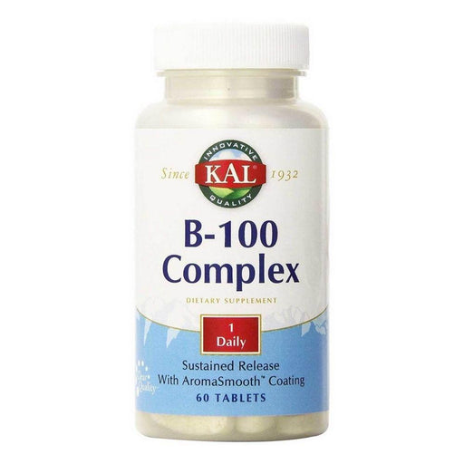 Kal Vitamins & Minerals KAL B-100 Complex Sustained Release 60 Tablets