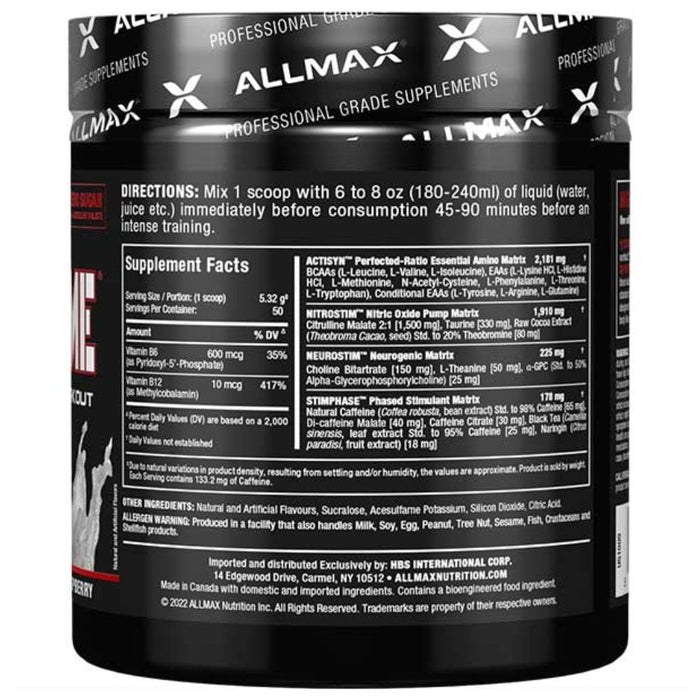 Allmax Nutrition Pre-Workouts Allmax MusclePrime 266g White Raspberry