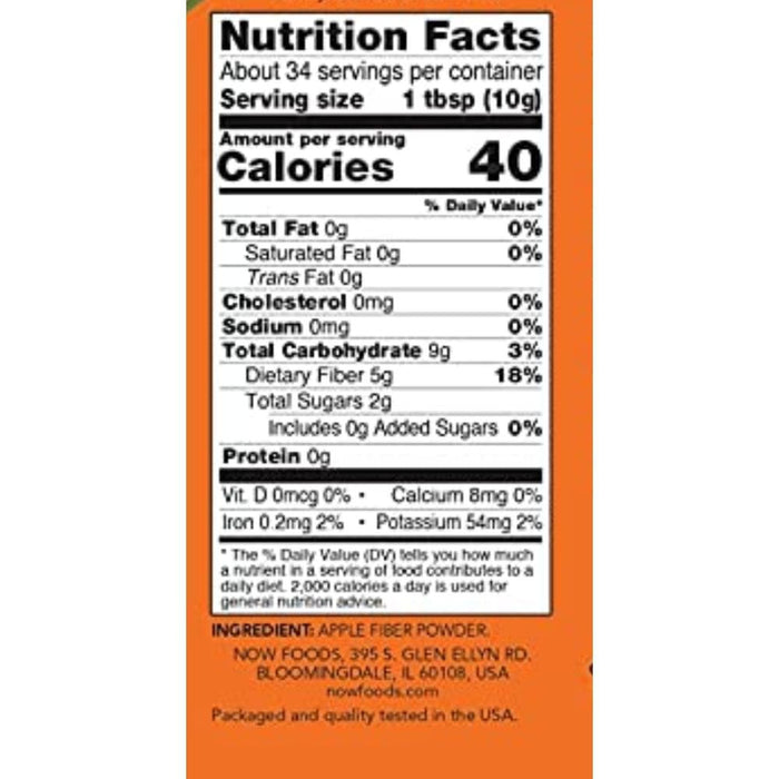 Now Foods Vitamins, Minerals, Herbs & More Now Foods Apple Fiber w/ Pectin 12oz