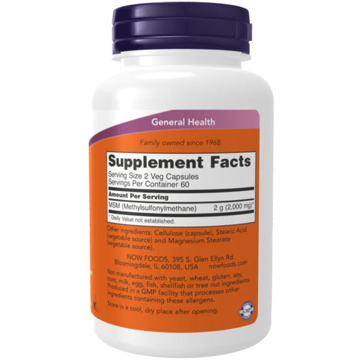 Now Foods Vitamins, Minerals, Herbs & More Now Foods MSM 1000mg 120 Capsules