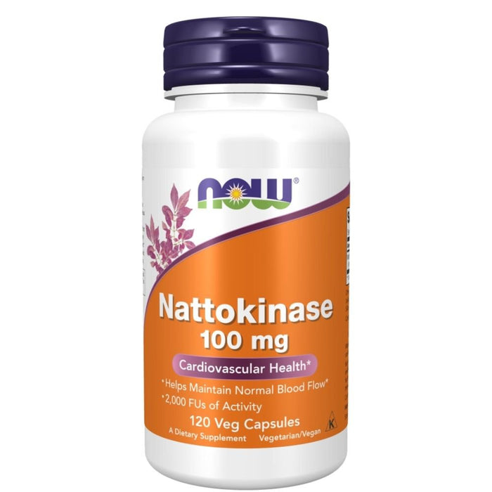 Now Foods Vitamins, Minerals, Herbs & More Now Foods Nattokinase 100mg 120 Vege Caps