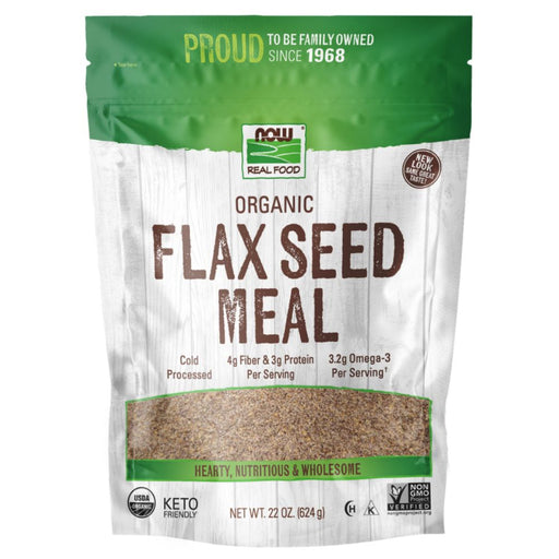 Now Foods Vitamins, Minerals, Herbs & More Now Foods Flax Seed Meal Organic 22 Oz