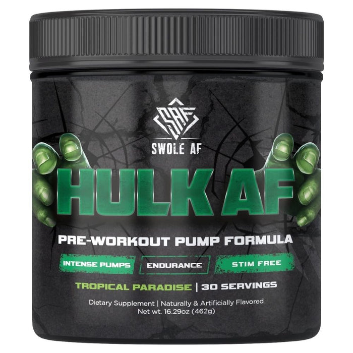 Swole AF Pre-Workouts Tropical Paradise Swole AF Hulk AF 30 Servings