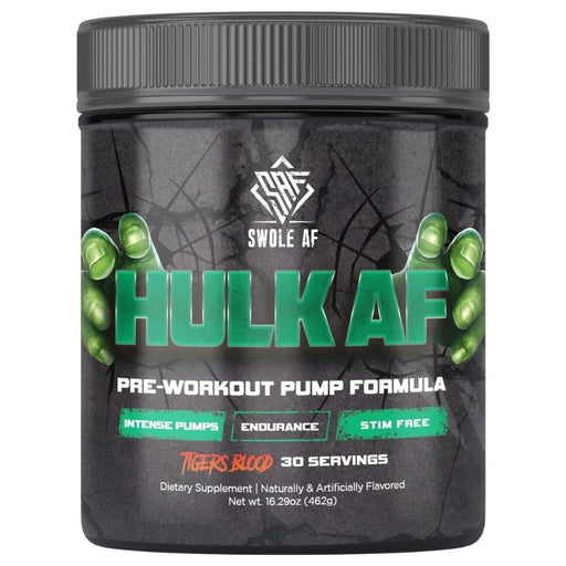 Swole AF Pre-Workouts Tiger's Blood Swole AF Hulk AF 30 Servings