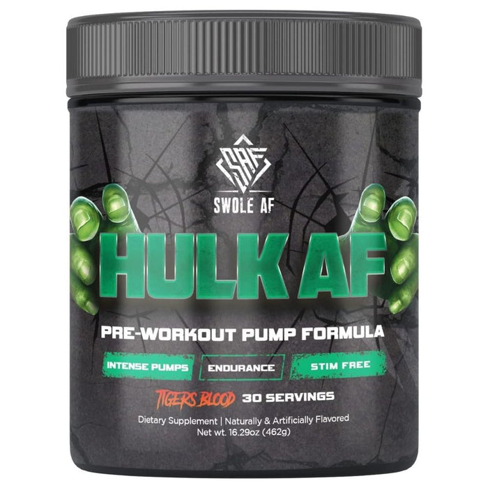 Swole AF Pre-Workouts Tiger's Blood Swole AF Hulk AF 30 Servings