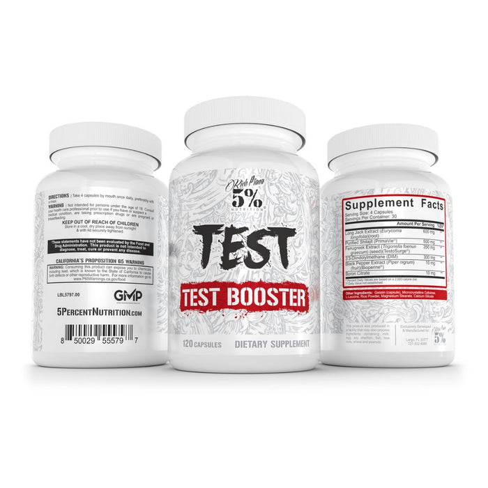 5% Nutrition Specialty Health Products 5% Nutrition Test Booster 120 Capsules