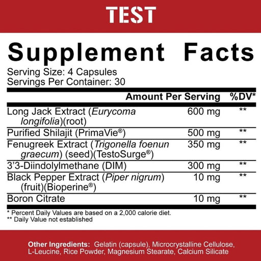 5% Nutrition Specialty Health Products 5% Nutrition Test Booster 120 Capsules