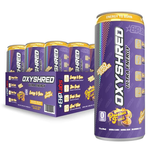 EHP Labs Drinks Passionfruit EHP OxyShred RTD Energy Drink 12 Case