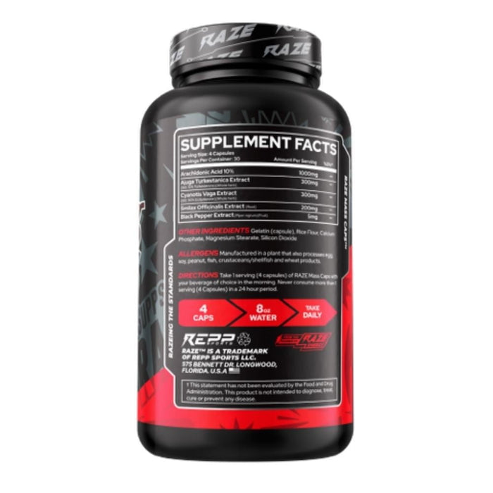 REPP SPORTS Sports Performance Recovery Raze Mass 120 Capsules