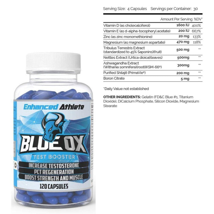 Enhanced Sports Performance Recovery Enhanced Blue Ox 120 Capsules